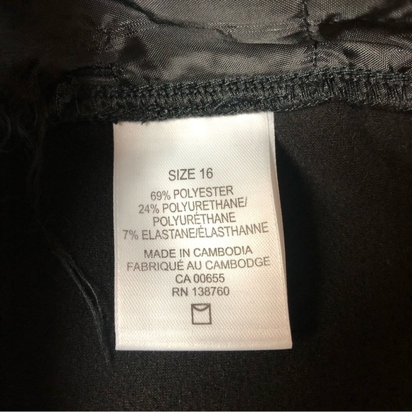 ADDITION Elle Black High Waisted Faux Leather Crop Pants Size 16 - Picture 6 of 13